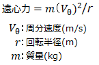 遠心力の式