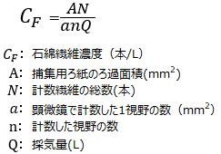 石綿繊維濃度,式